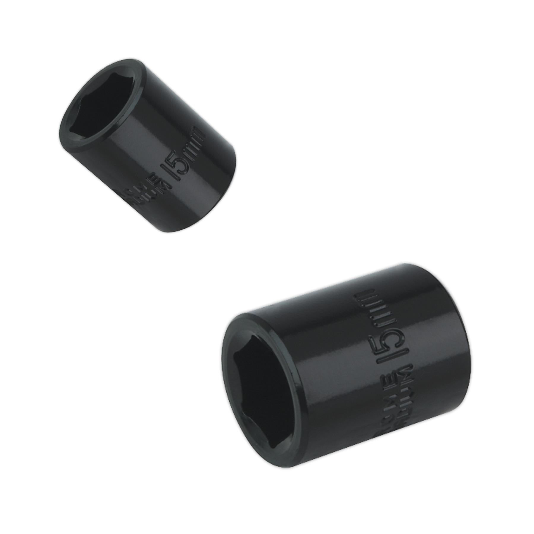 Sealey Impact Socket 15mm 3/8"Sq Drive Chrome Vanadium
