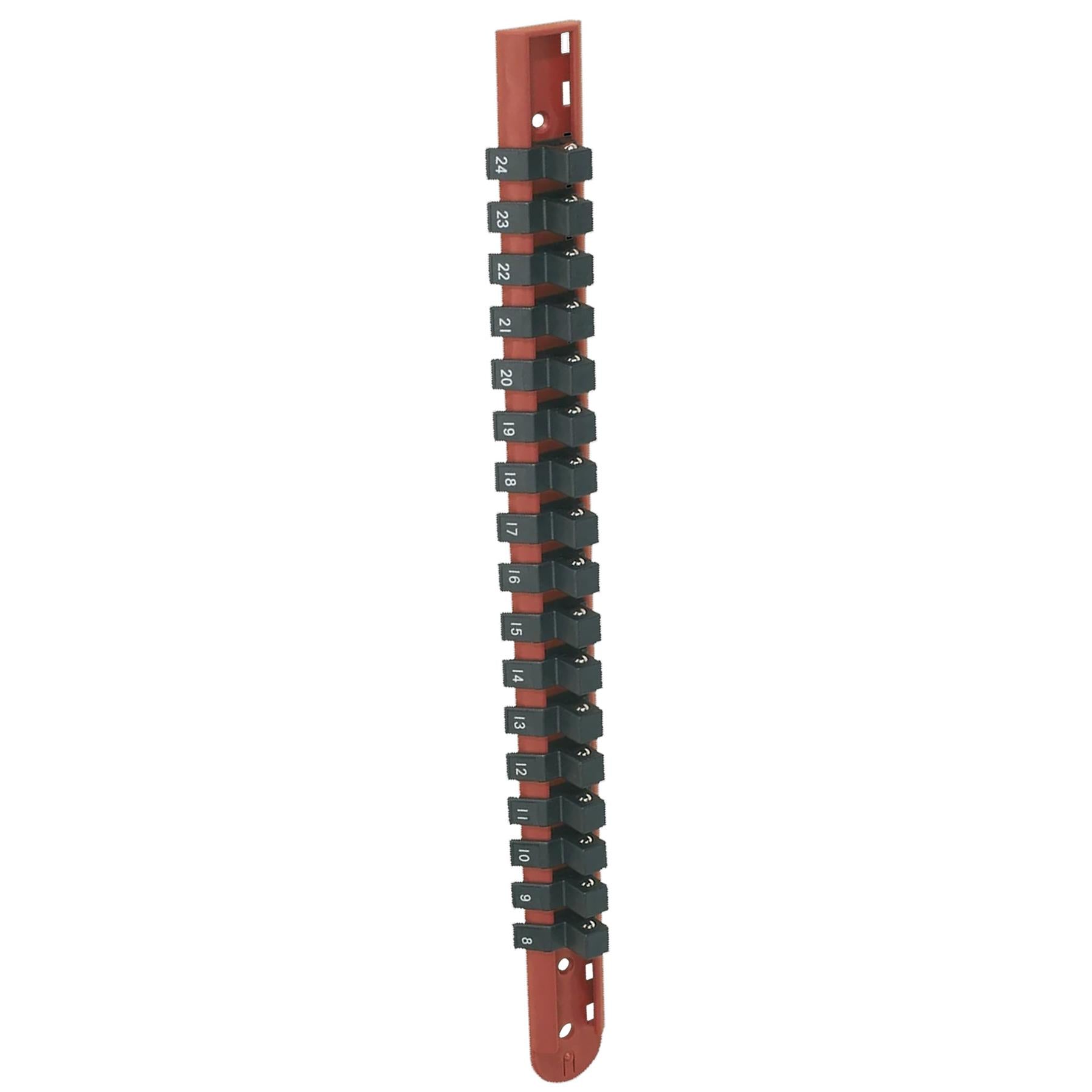 Sealey Socket Retaining Rail with 17 Clips 1/2"Sq Drive