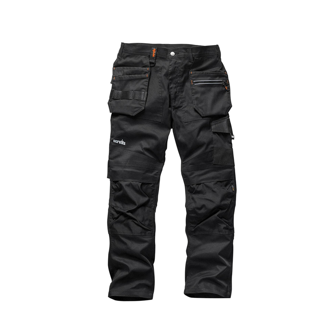 Scruffs Trade Flex Slim Fit Work Trousers Black 34L Mens Hardwearing