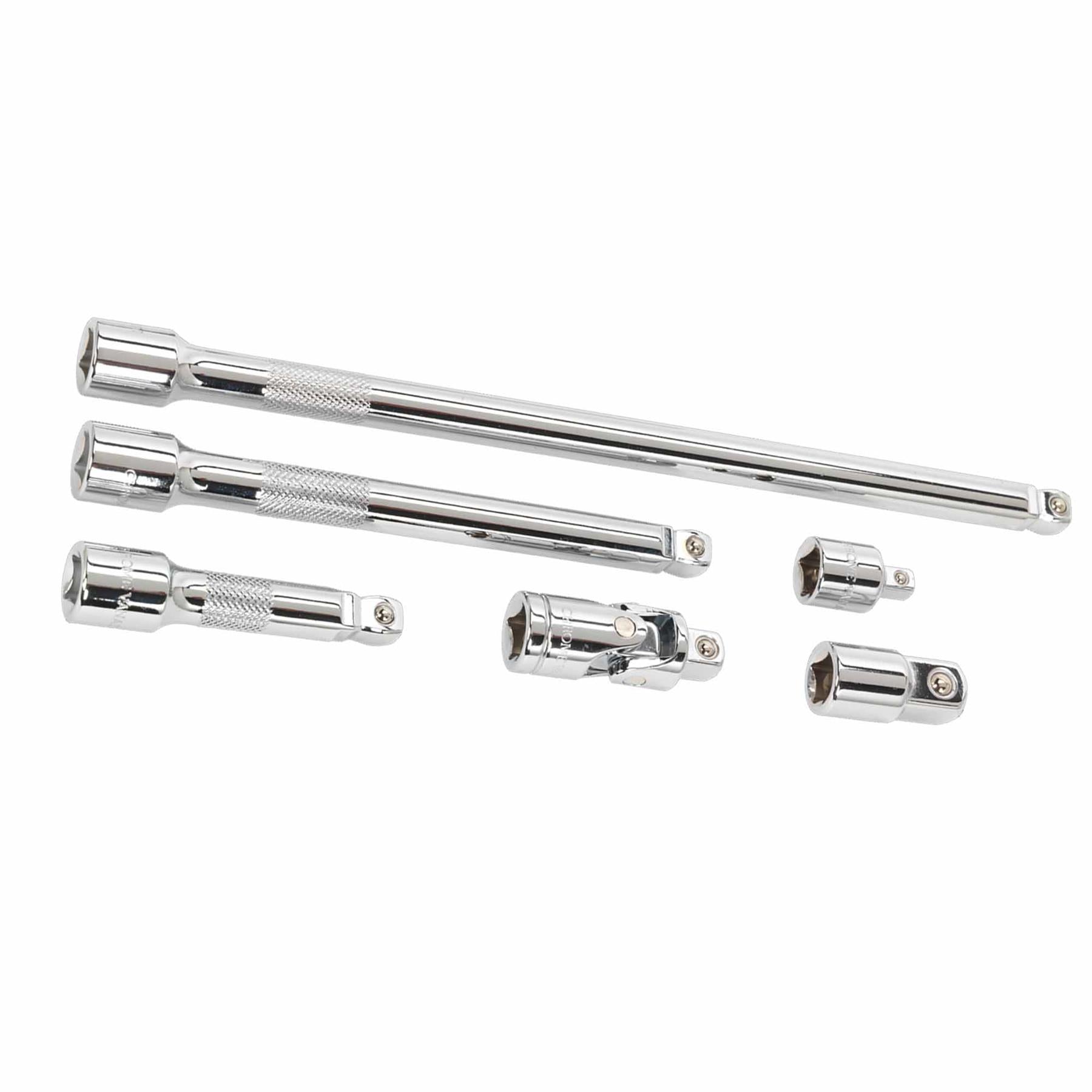 Sealey Wobble/Rigid Extension Bar, Adaptor & UJ Set 6pc 3/8"Sq Dr