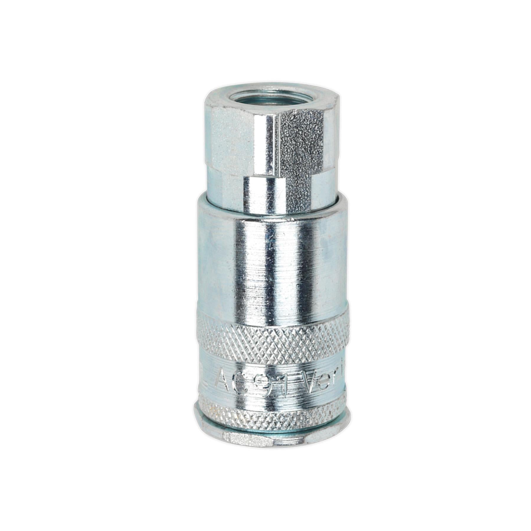 Sealey 1/4"BSP Female Coupling Body Air Coupler Compressor Connector Pack of 5