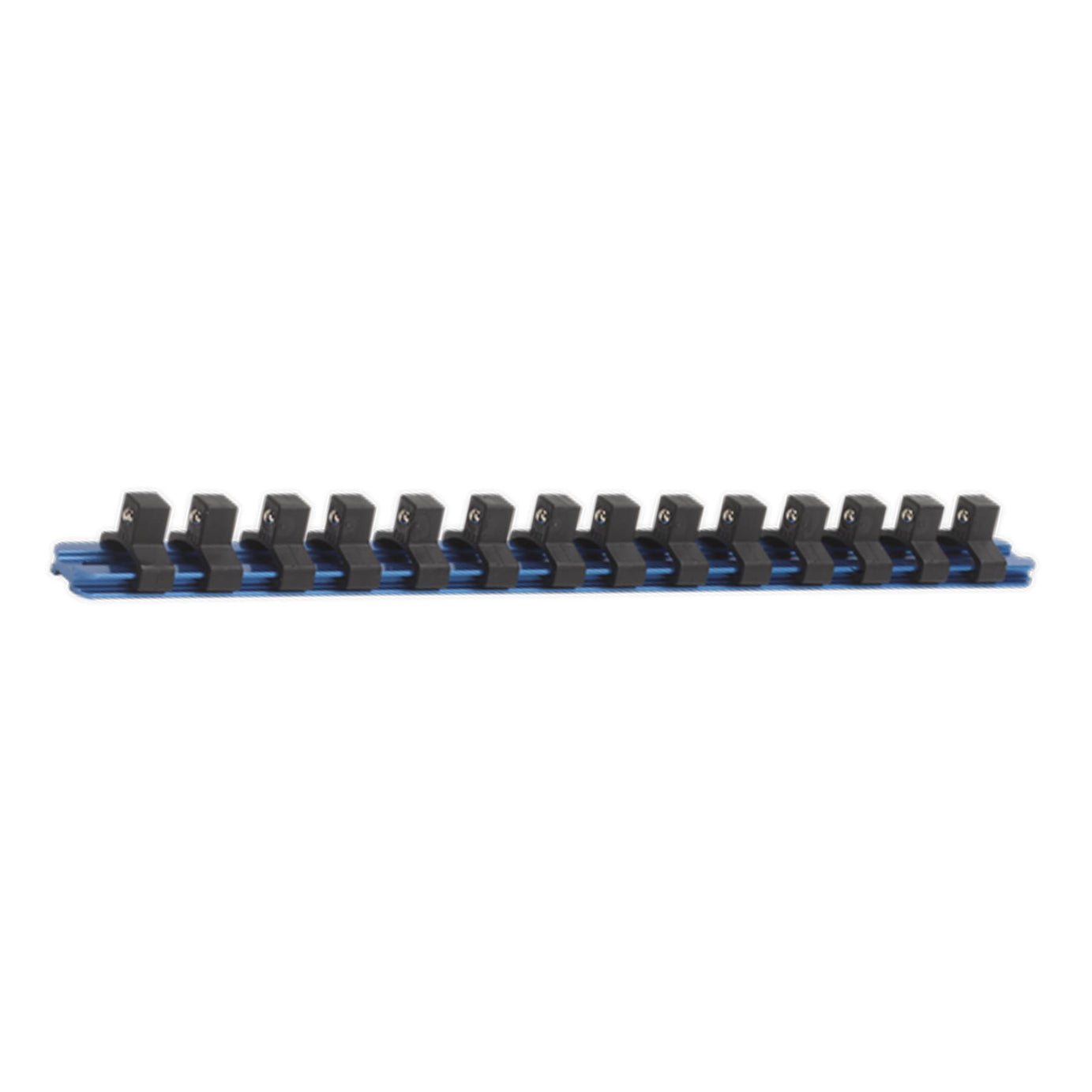 Sealey Socket Retaining Rail with 14 Clips Aluminium 3/8"Sq Drive