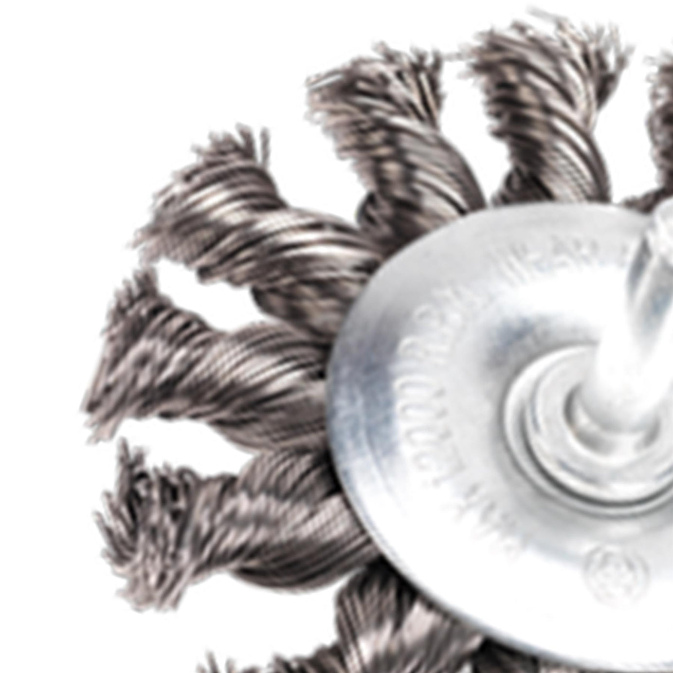 Sealey Twist Knot Wire Flat Brush �75mm with �6mm Shaft