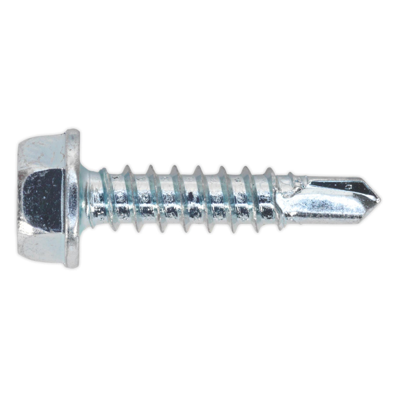Sealey Self Drilling Screw 4.2 x 19mm Hex Head Zinc Pack of 100