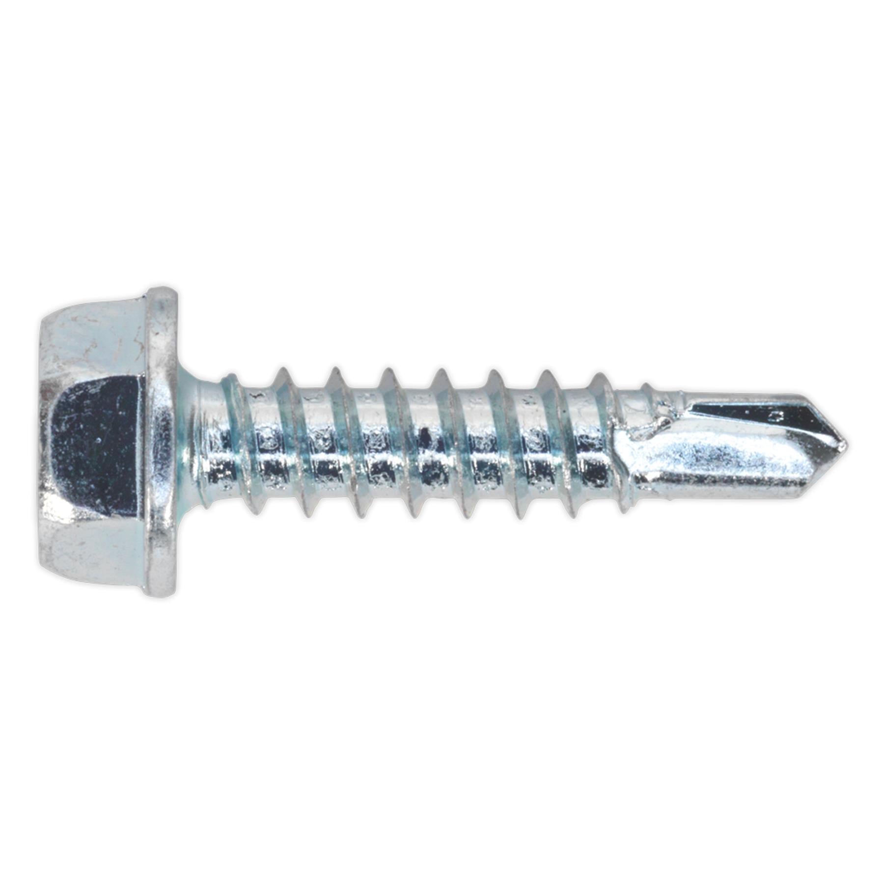 Sealey Self Drilling Screw 4.2 x 19mm Hex Head Zinc Pack of 100