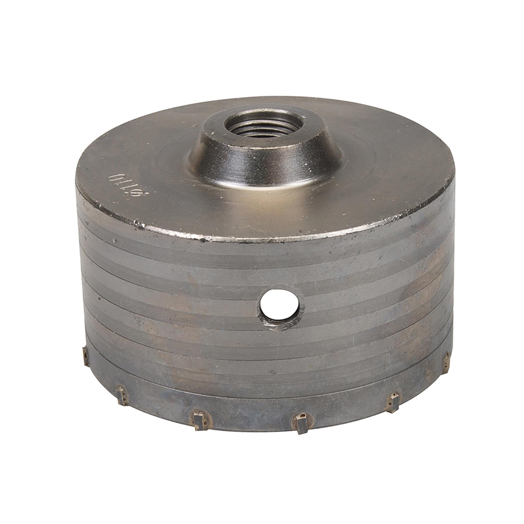 TCT Core Drill Bit 110mm Hole Saw Masonry Stone Brick SDS Plus 1100mm Shaft Pilot