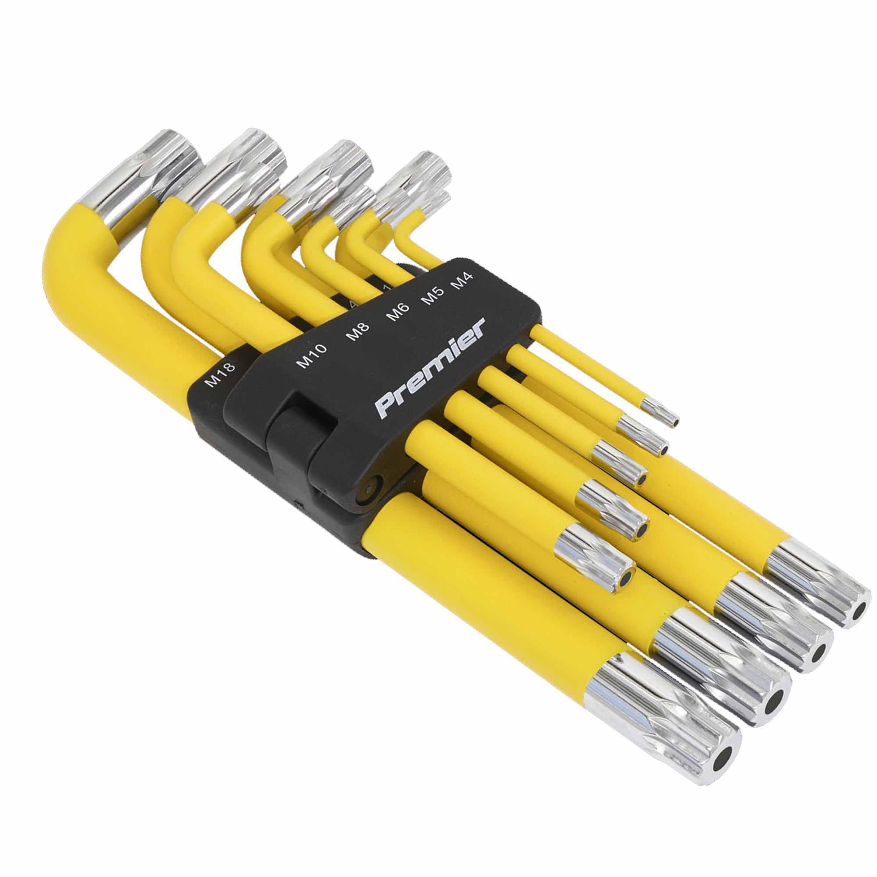 Sealey Long Jumbo Spline Key Set 9pc Anti-Slip