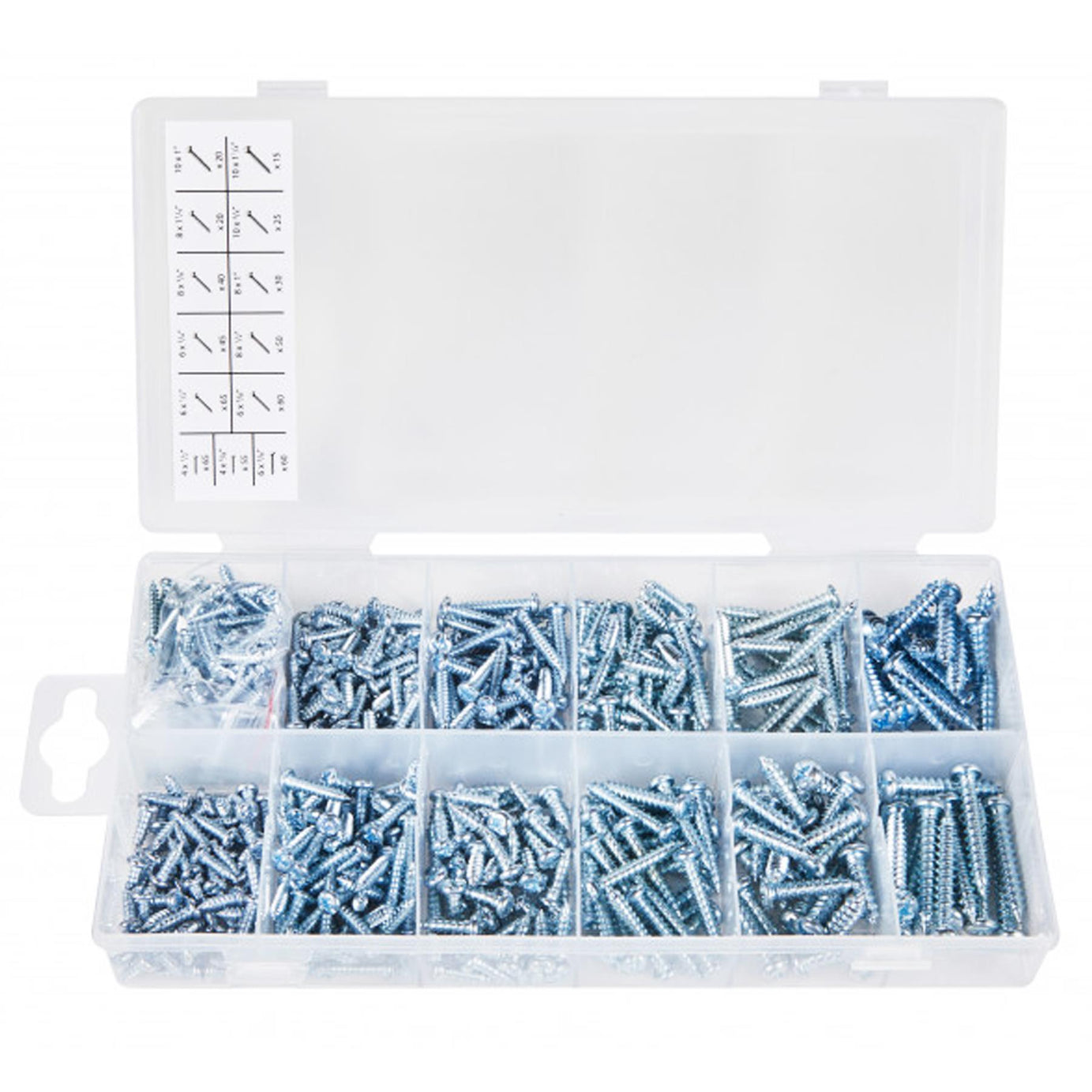 550 Assorted Screws multi sizes. Self Tapping Philips/Slotted Combo Screws