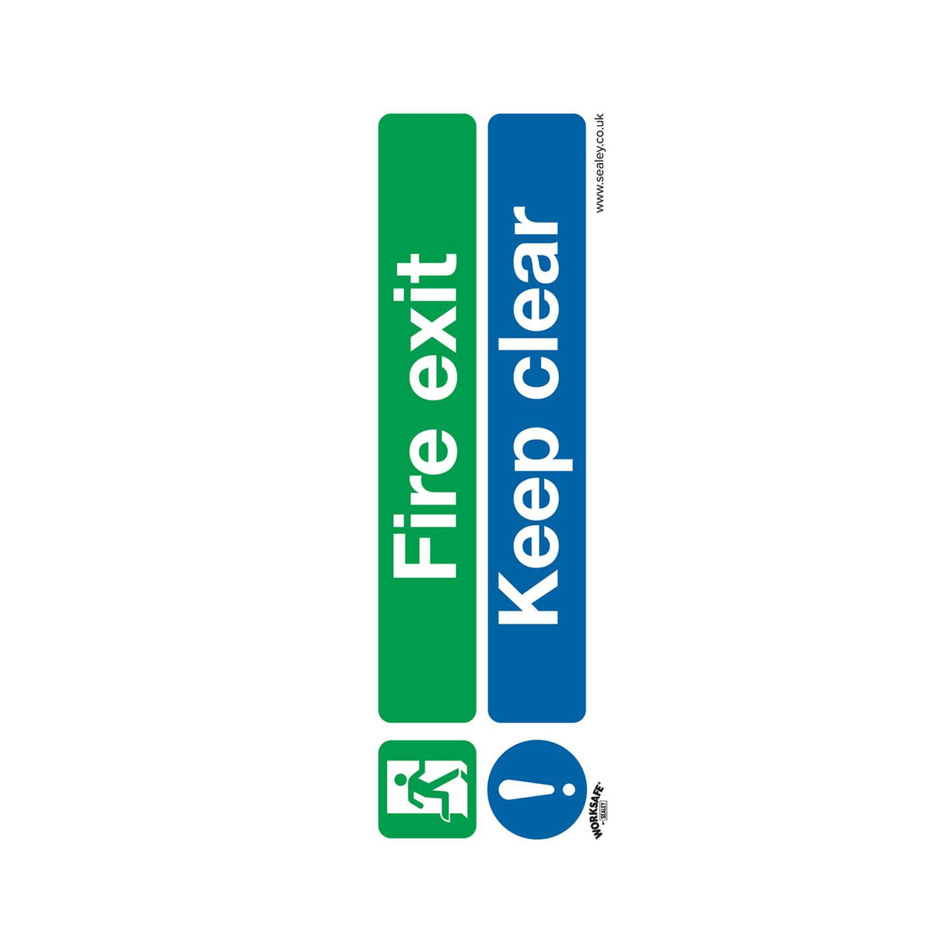 Safe Conditions Safety Sign - Fire Exit Keep Clear - Self-Adhesive Vinyl