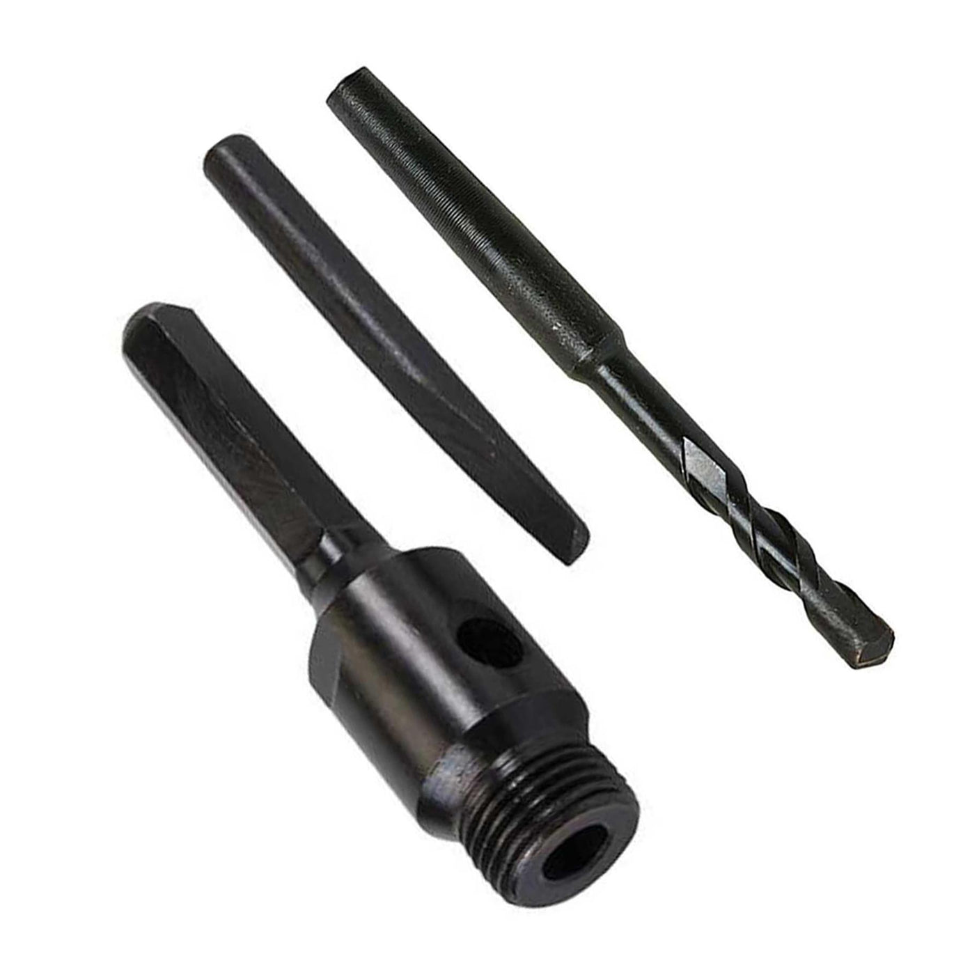 TCT Core Drill Bit 40mm Hole Saw Masonry Stone Brick Hex 100mm Extensions Pilot