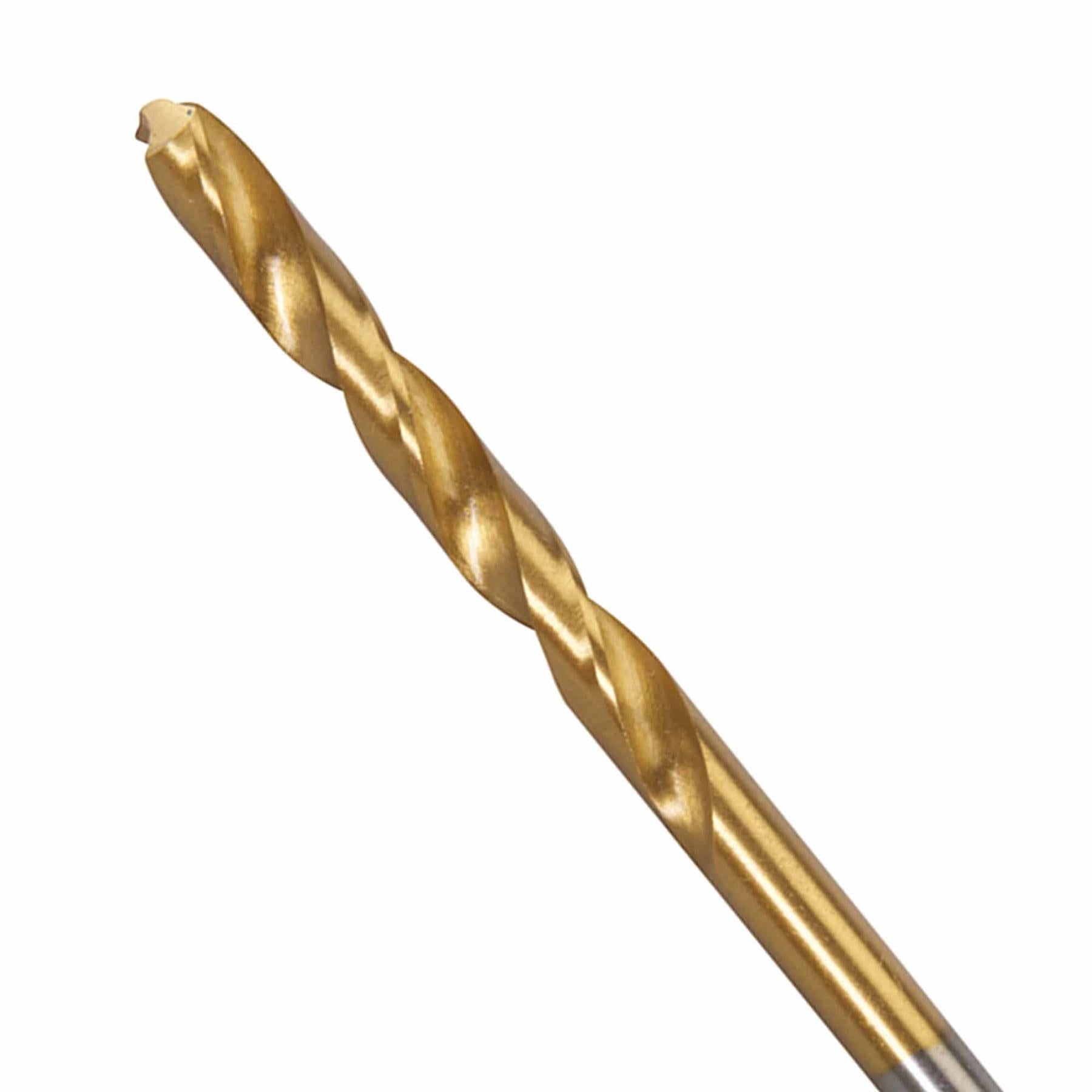 2Pk Hss Titanium-Coated Drill Bits 6.0mm Durable High Speed Metal Wood Plastic