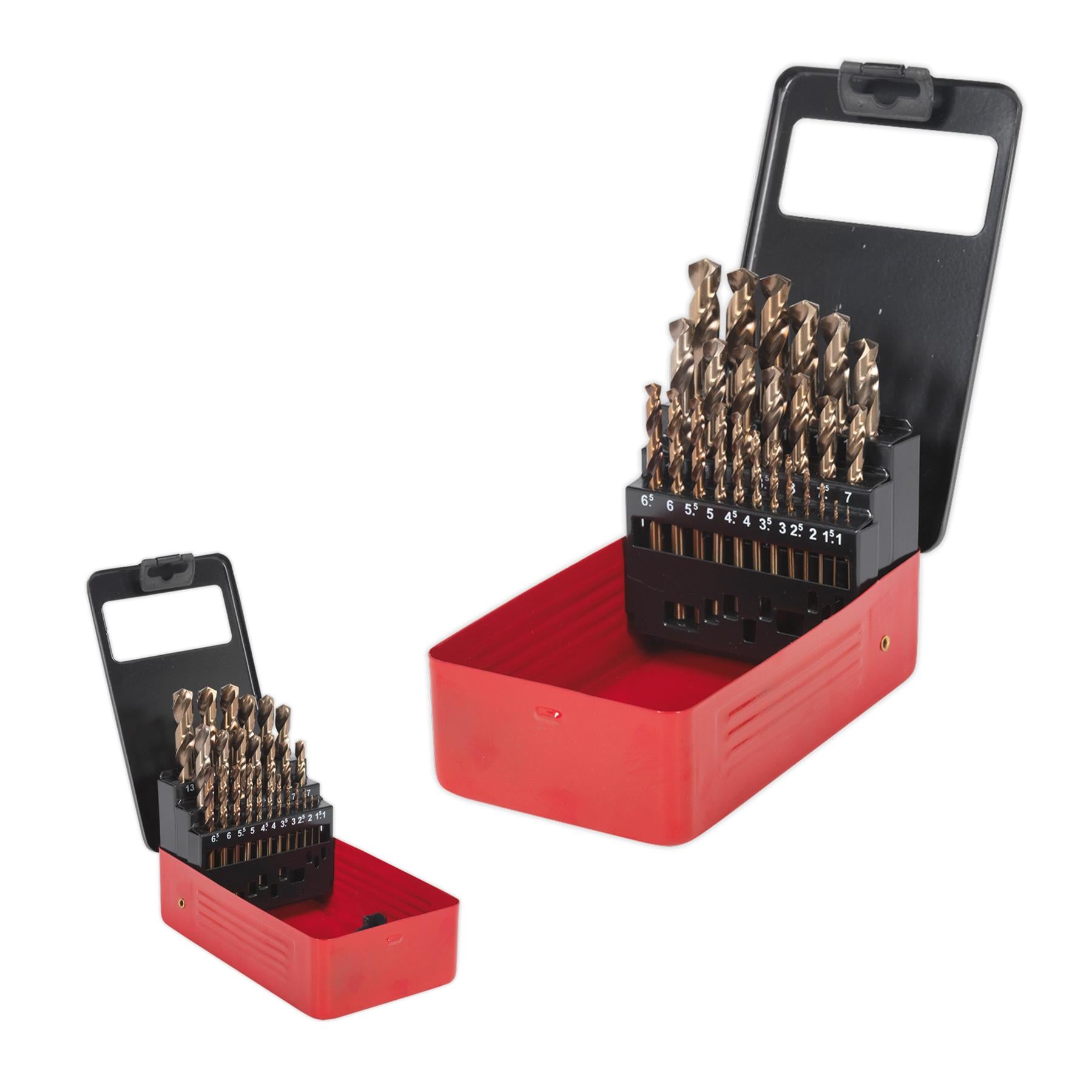 Sealey 25pc Drill Bit Set HSS Cobalt Split Point Fully Ground Tool 1-13mm Metric