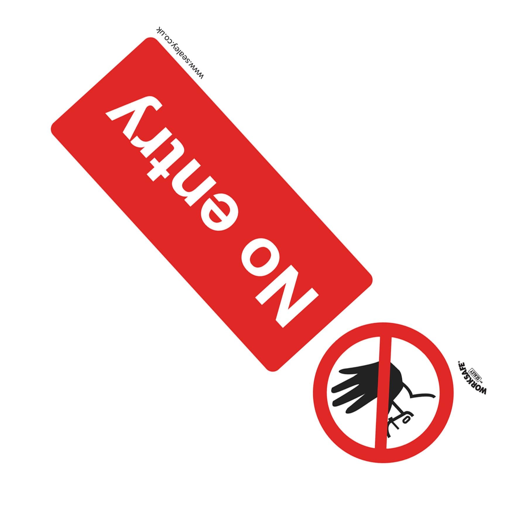 Safety Sign - No Entry - Rigid Plastic - Pack of 10. Sealey