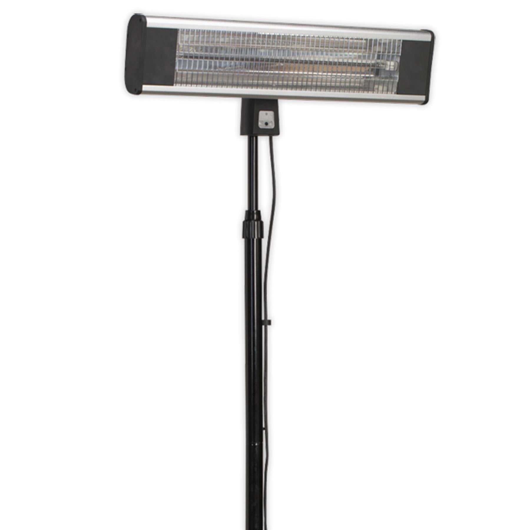 Sealey Carbon Fibre Infrared Patio Heater 1800W Telescopic Stand