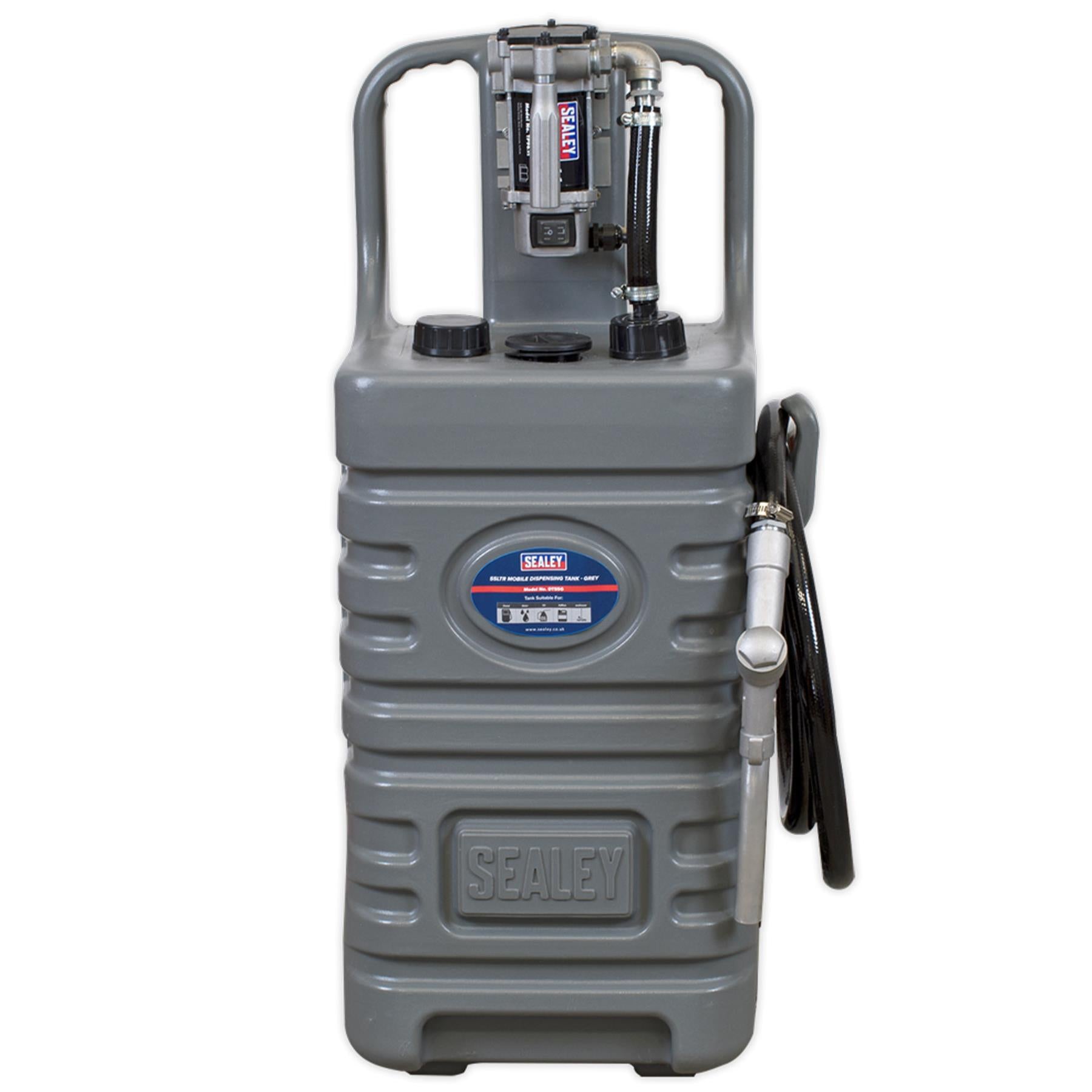 Sealey Mobile Dispensing Tank 55L with Diesel Pump - Grey