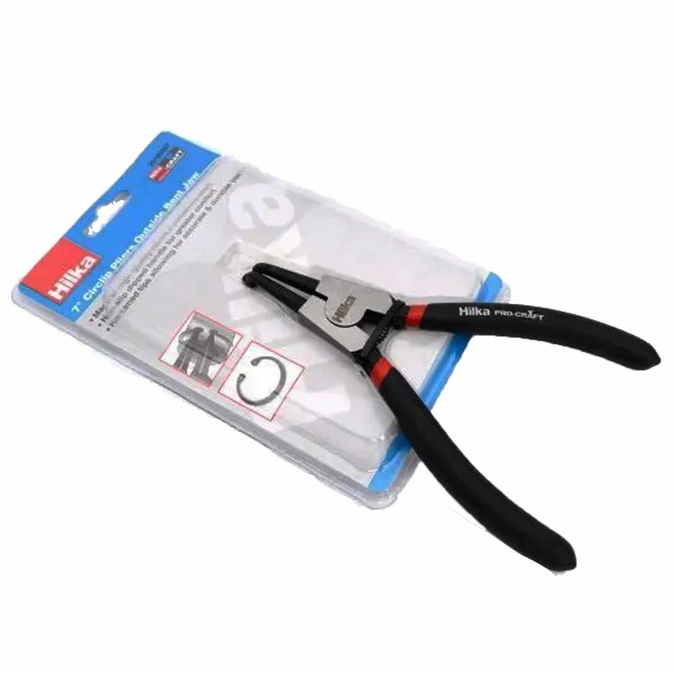 Hilka 7" Circlip Pliers Outside Bent Jaw