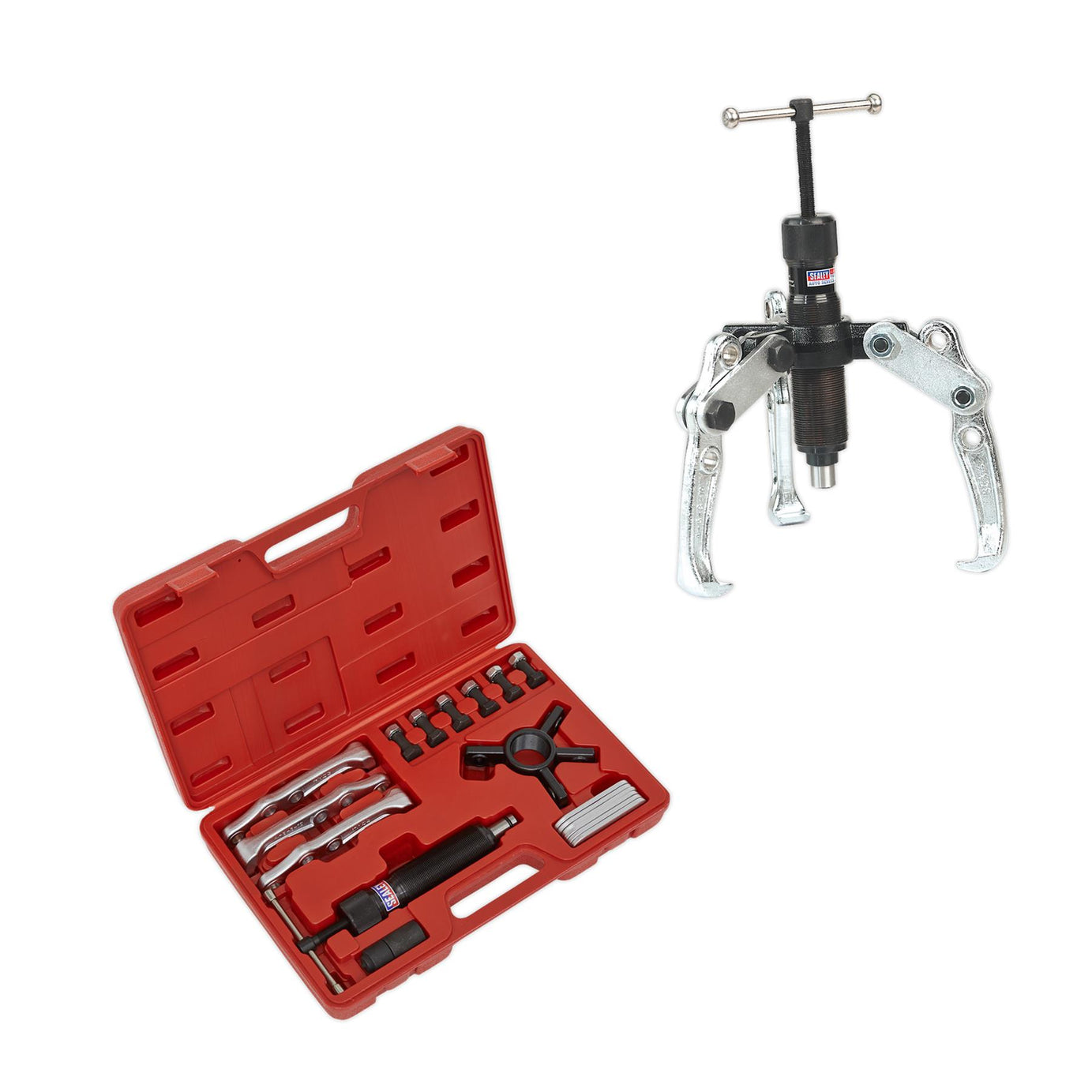 Sealey Hydraulic Puller Set 19pc Suitable For Pulling Hubs Flanges Gears