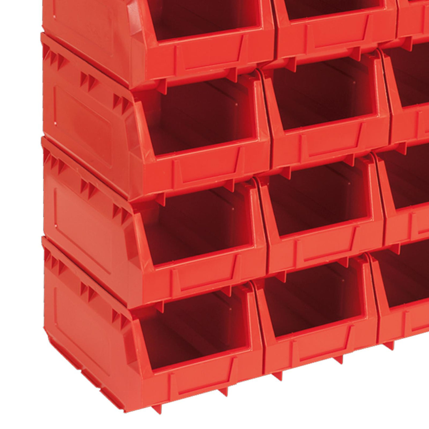 Sealey Plastic Storage Bin 150 x 240 x 130mm - Red Pack of 24
