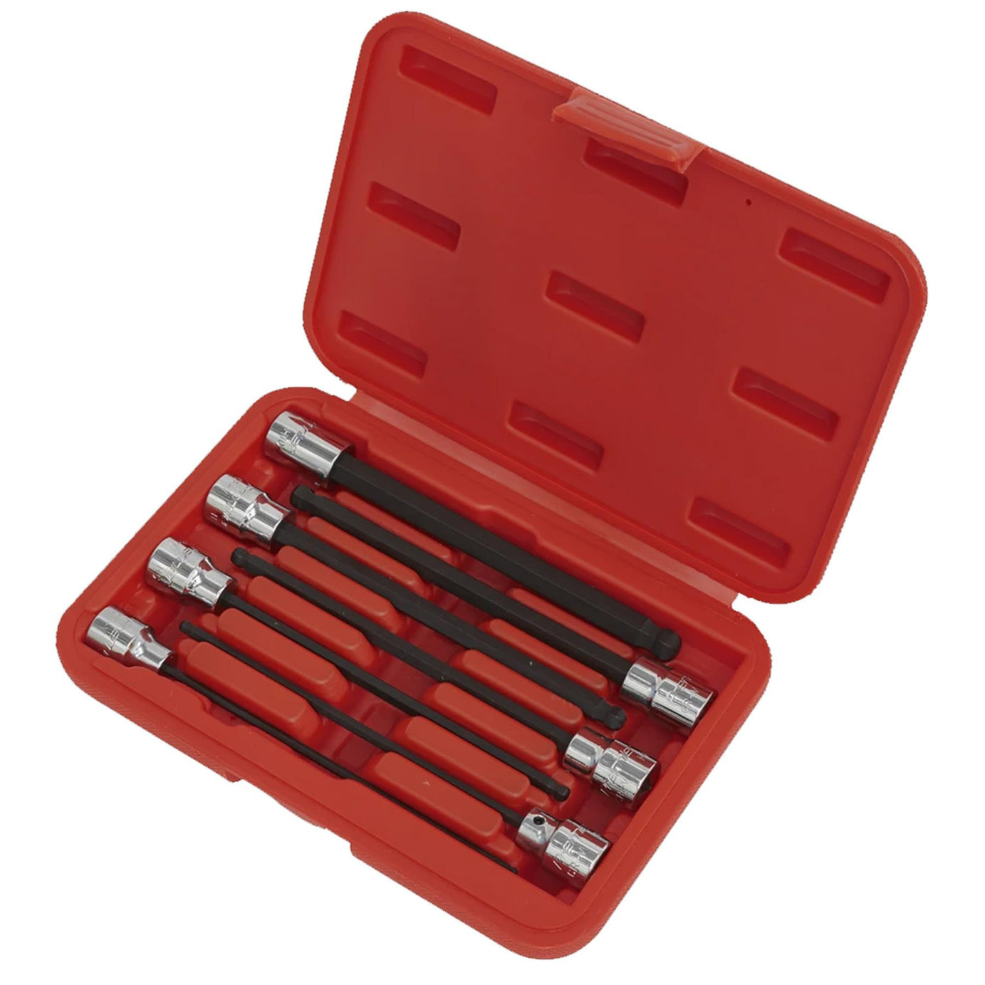 Sealey Ball-End Hex Socket Bit Set 7pc 3/8"Sq Drive 150mm Metric