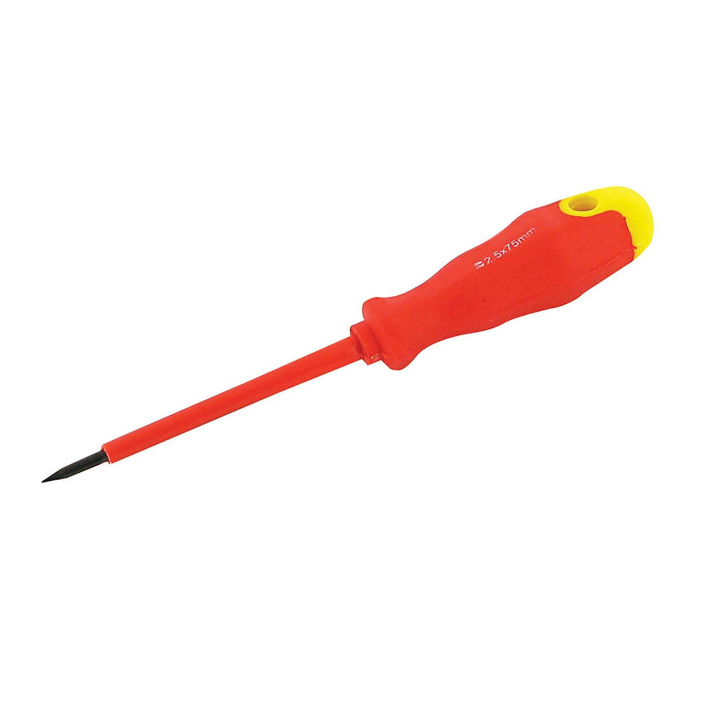 Insulated Soft-Grip Screwdriver Slotted 2.5 X 75mm With Hardened Slotted Tip