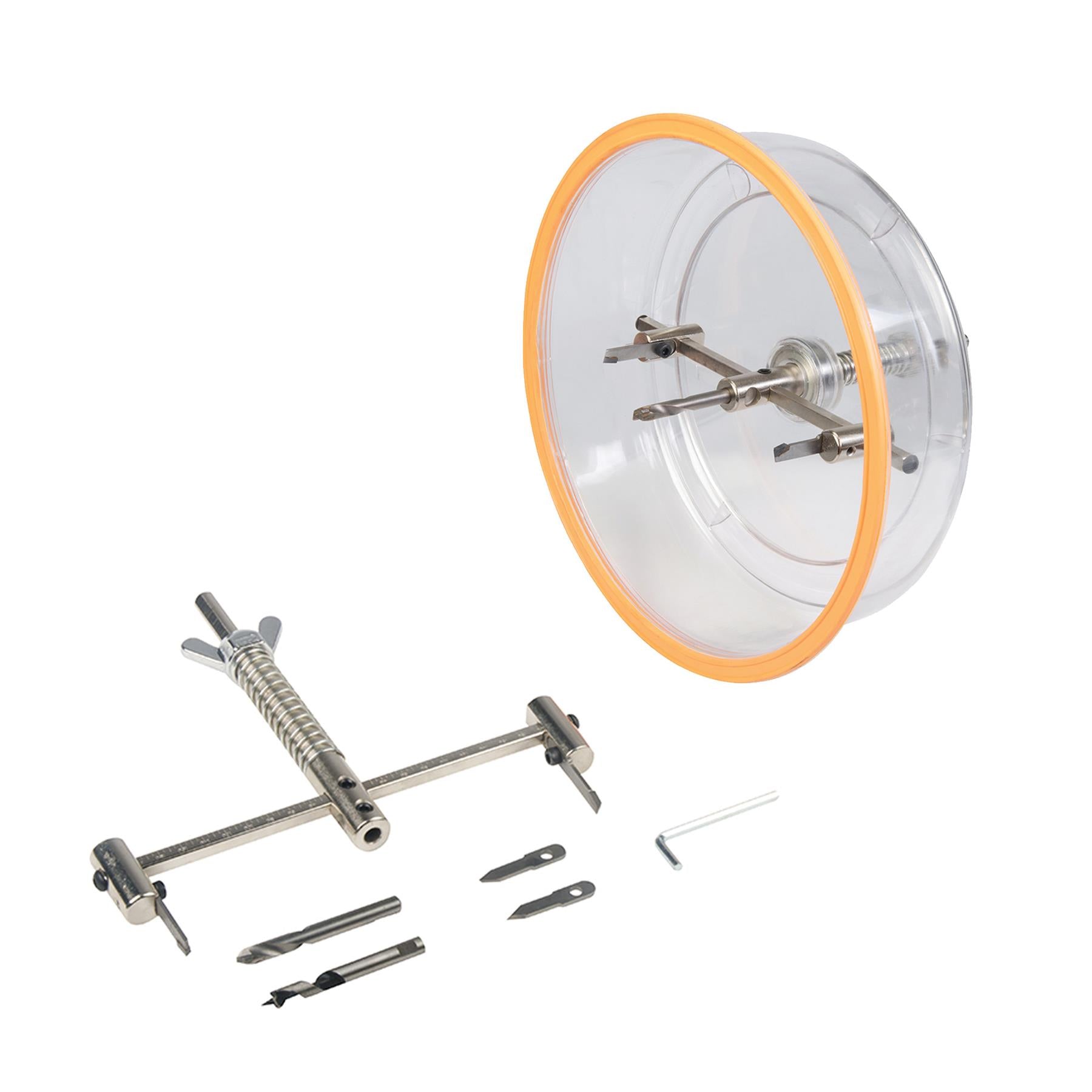 Adjustable Hole Cutter With Cowling 40-200mm Dia Plaster Baord Heavy Duty