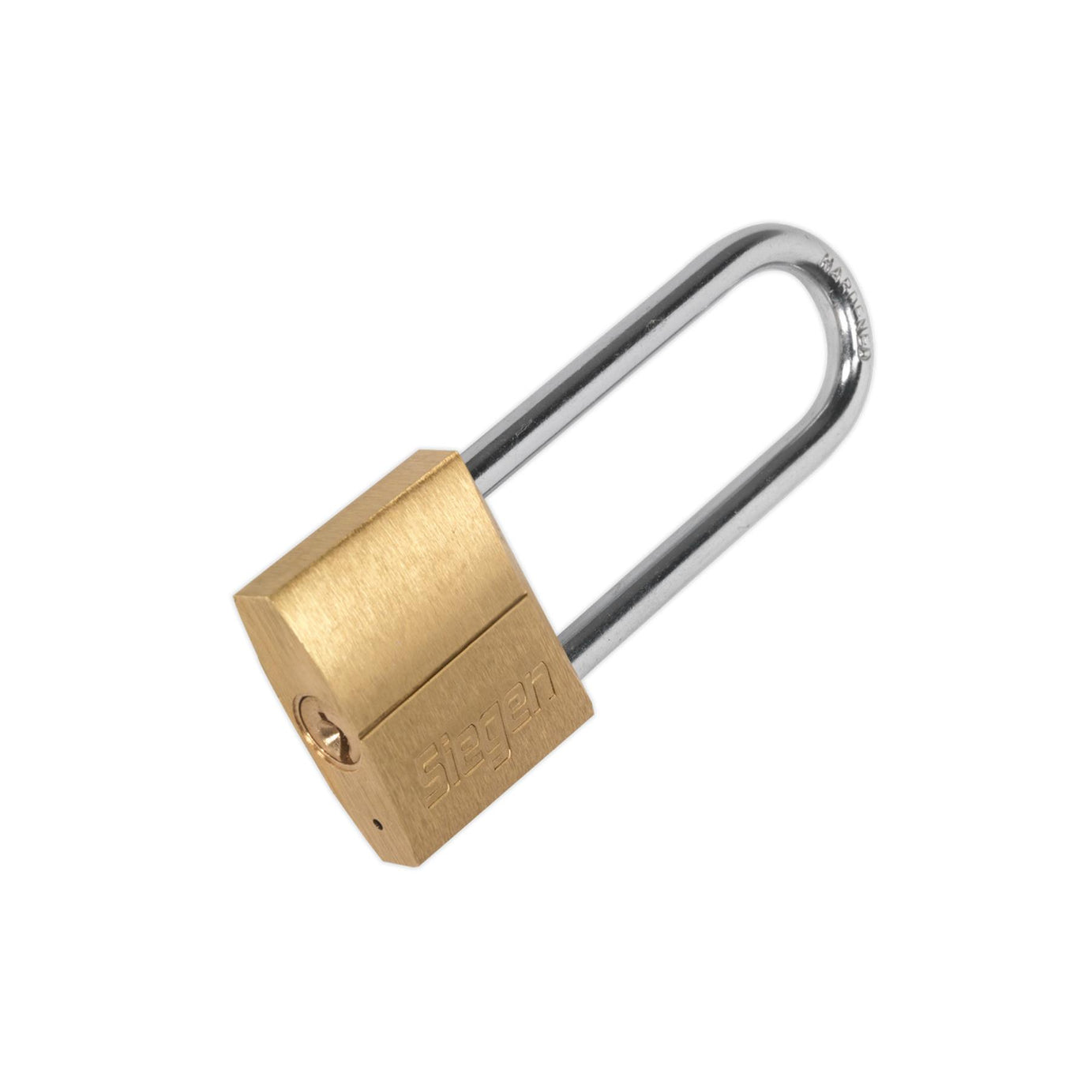 Sealey Brass Body Padlock with Brass Cylinder Long Shackle 40mm
