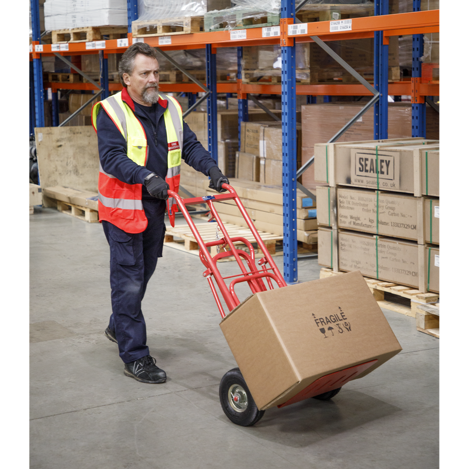 Sealey Sack Truck 3-in-1 with Pneumatic Tyres 250kg Capacity