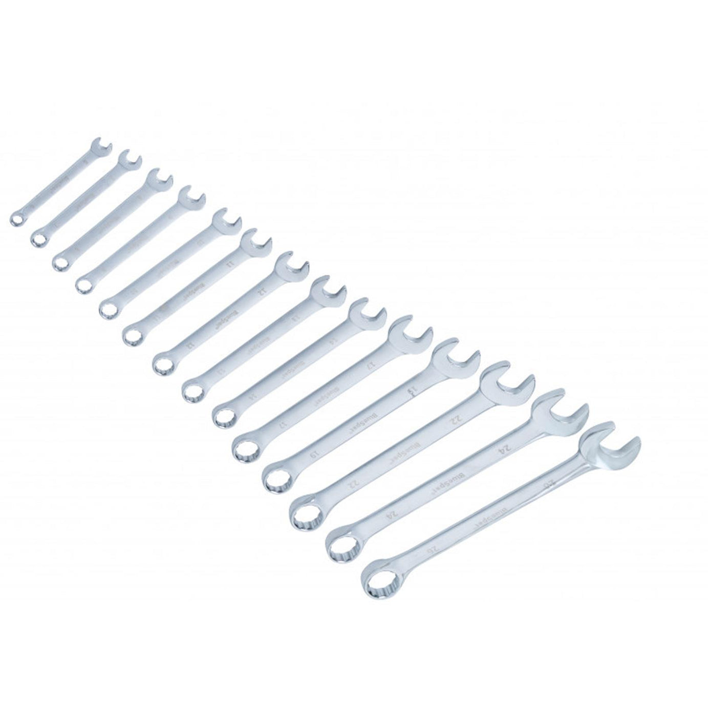 Bluespot 14-Piece Combination Spanner Set Metric Wrench 6-26mm Heat Treated Fully Polished