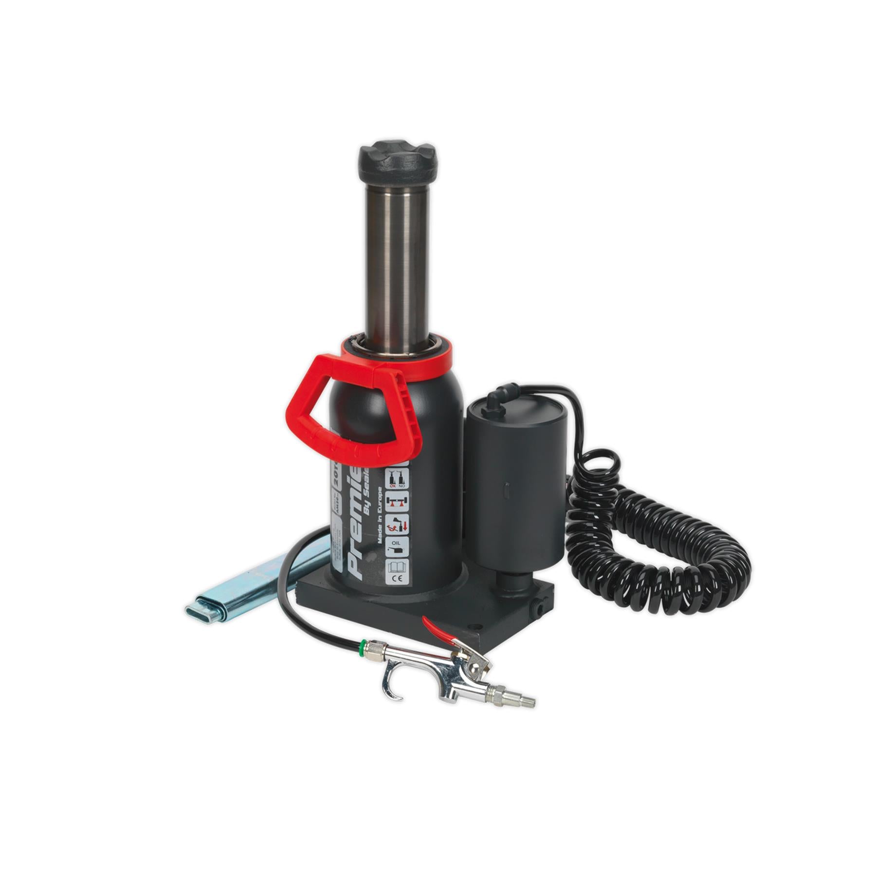 Sealey Bottle Jack 20tonne Manual/Air Hydraulic Safety Overload Valve