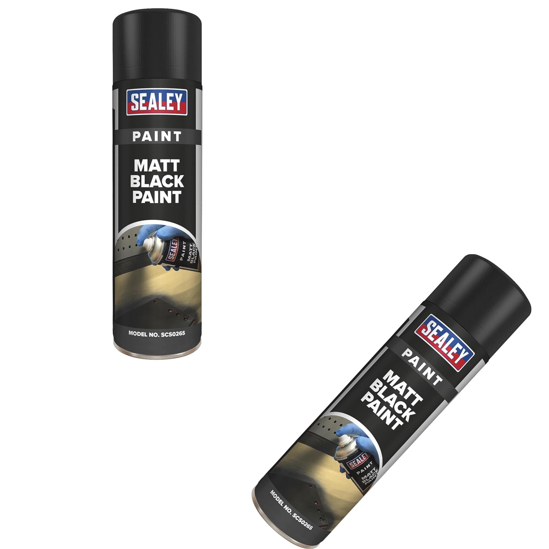 Sealey Black Matt Paint 500ml Single