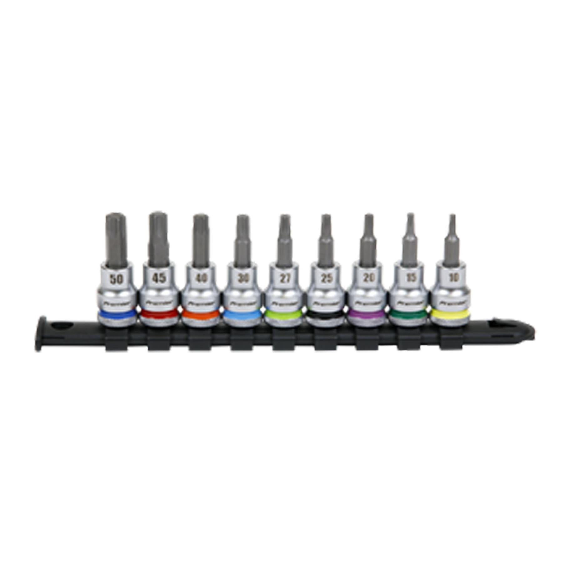 Sealey TRX-Star* Socket Bit Set 9pc 3/8"Sq Drive  - Platinum