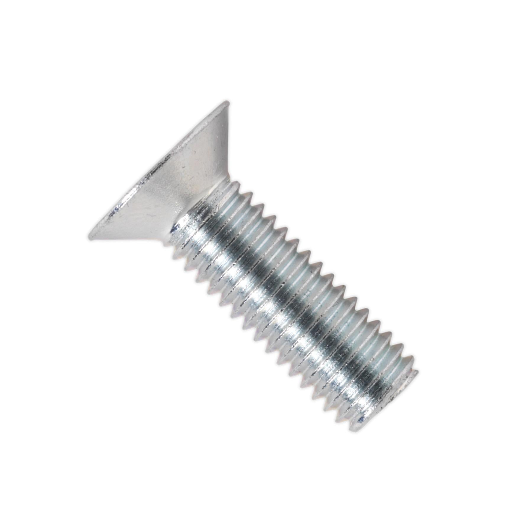 Sealey Machine Screw M8 x 25mm Countersunk Pozi Zinc Pack of 50