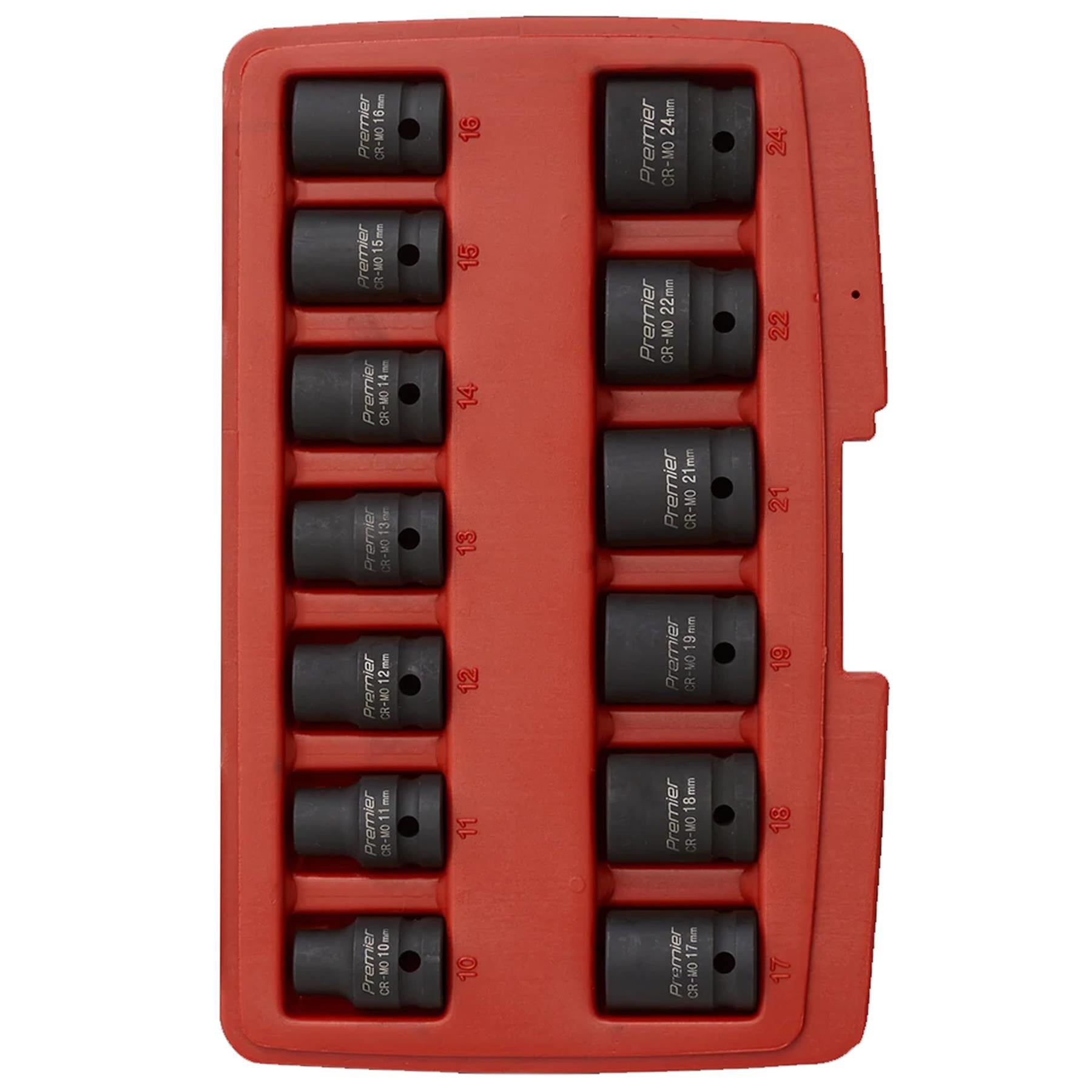 Sealey Impact Socket Set 13pc 1/2"Sq Drive Total Drive