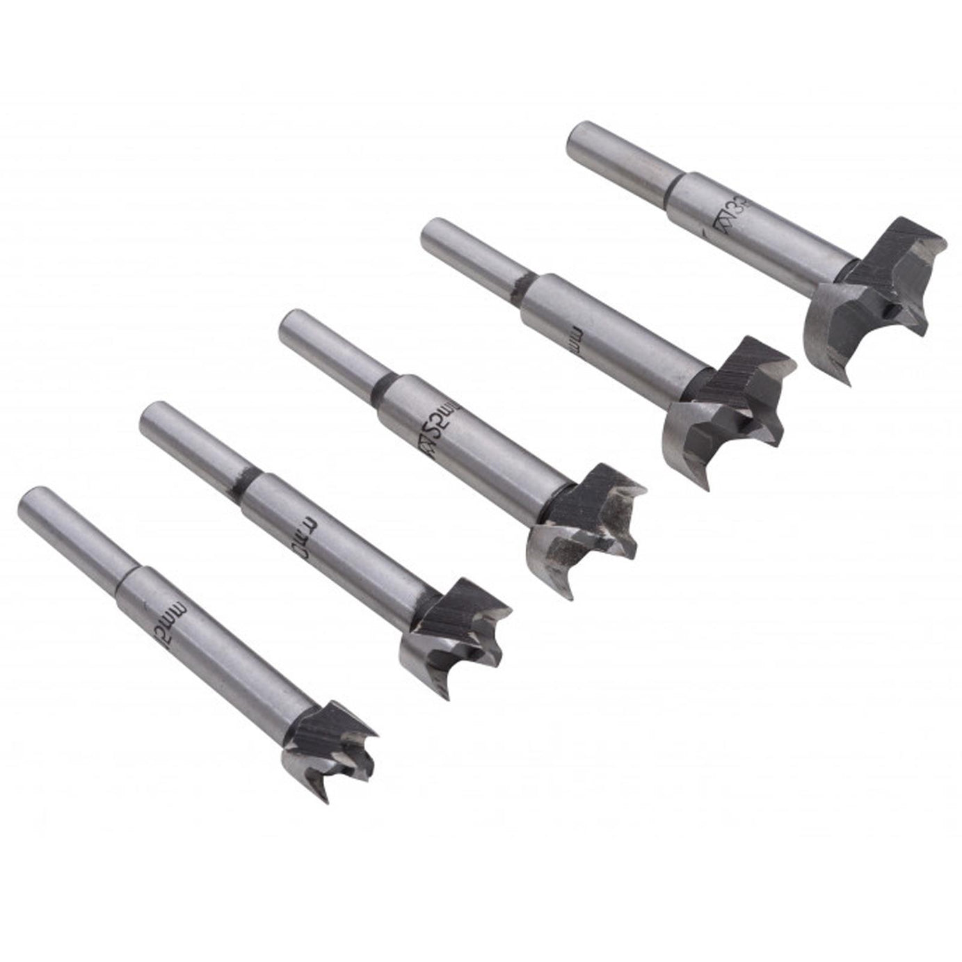 BlueSpot 5pc Forstner Bit Set Drill 15mm 20mm 25mm 30mm 35mm Wood Hole Precision