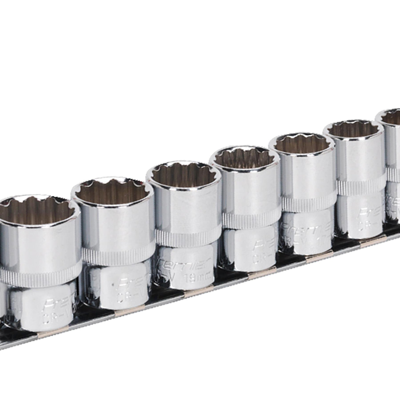 Sealey Socket Set 12pc 1/2"Sq Drive 12pt WallDrive Metric