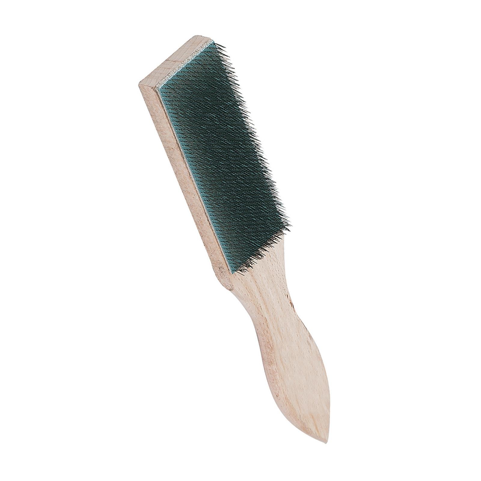 File Card Brush Wooden 40mm Ultra-Fine Hardened Steel Wire And Wooden Back