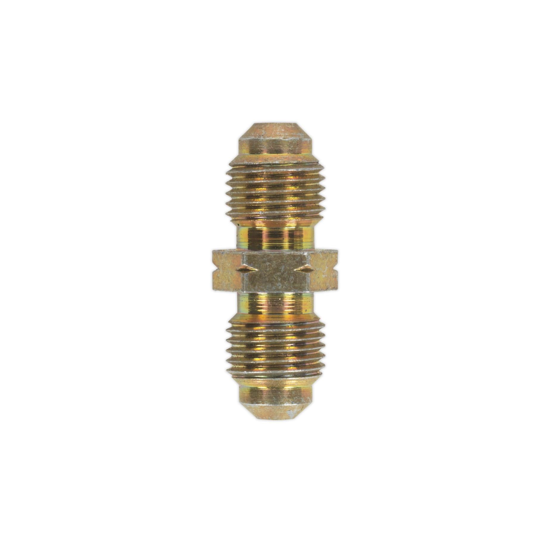 Sealey Brake Tube Connector M10 x 1mm Male to Male Pack of 10