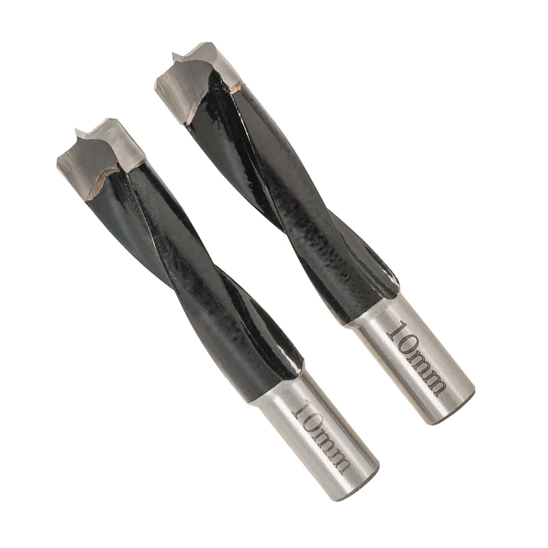 Dowel Jointer Bits 2Pk 10mm 710W Dowelling Jointer Twin-Fluted Hard Steel Shank