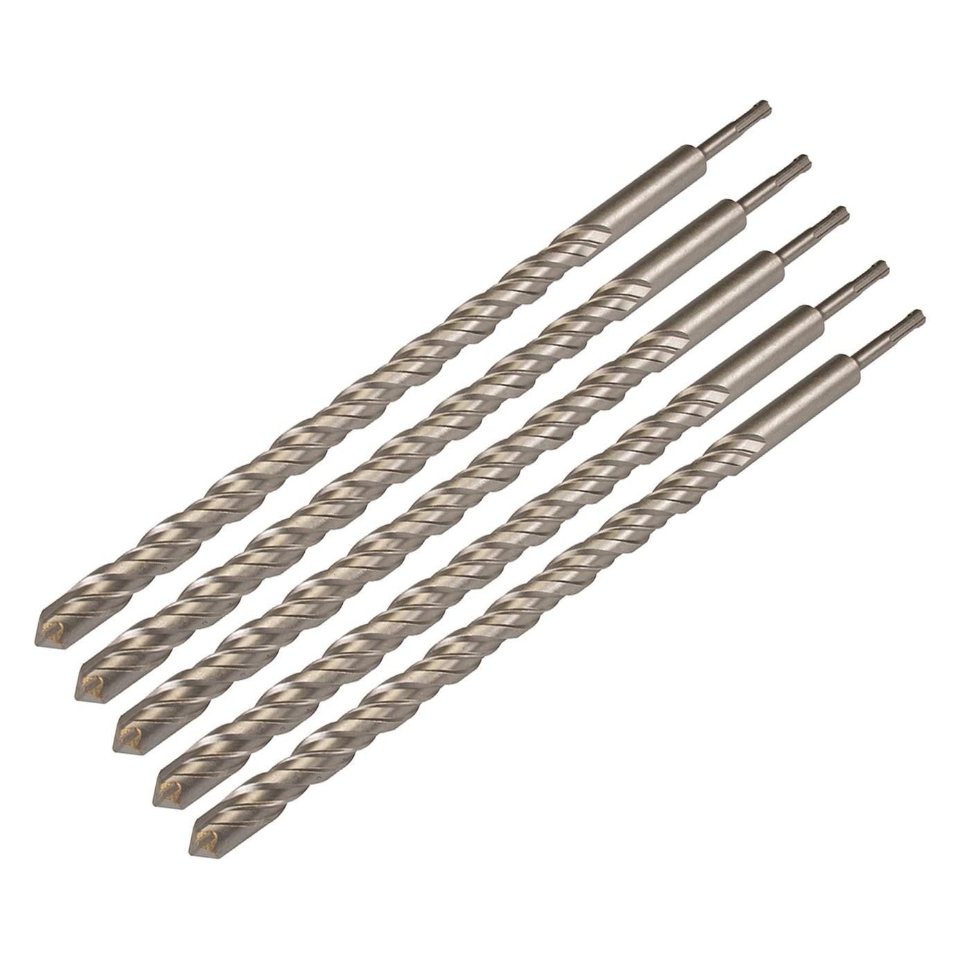 5 x SDS+ PLUS MASONRY DRILL BIT 25 x 460mm, TUNGSTEN CARBIDE TIP, FOR STONE CONCRETE BRICK