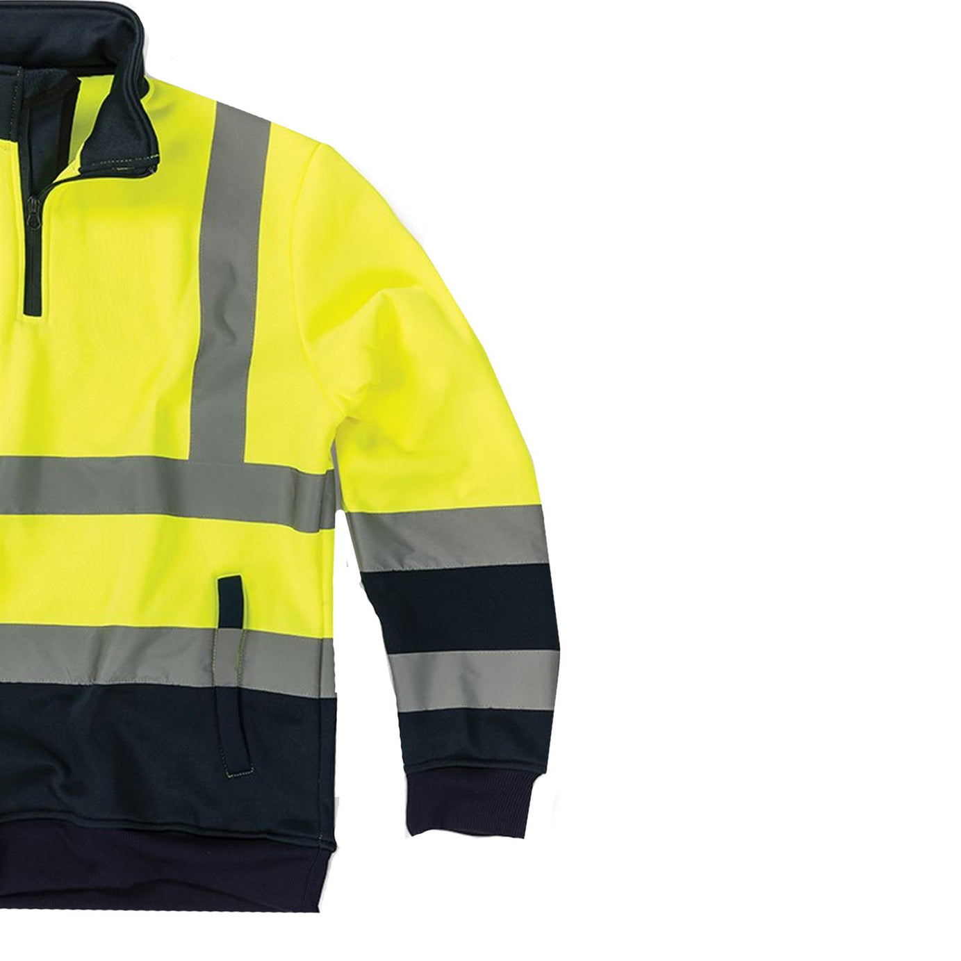 Tough Grit Hi-vis 2-tone High Visibility Sweatshirt Workwear Safety Jumper M