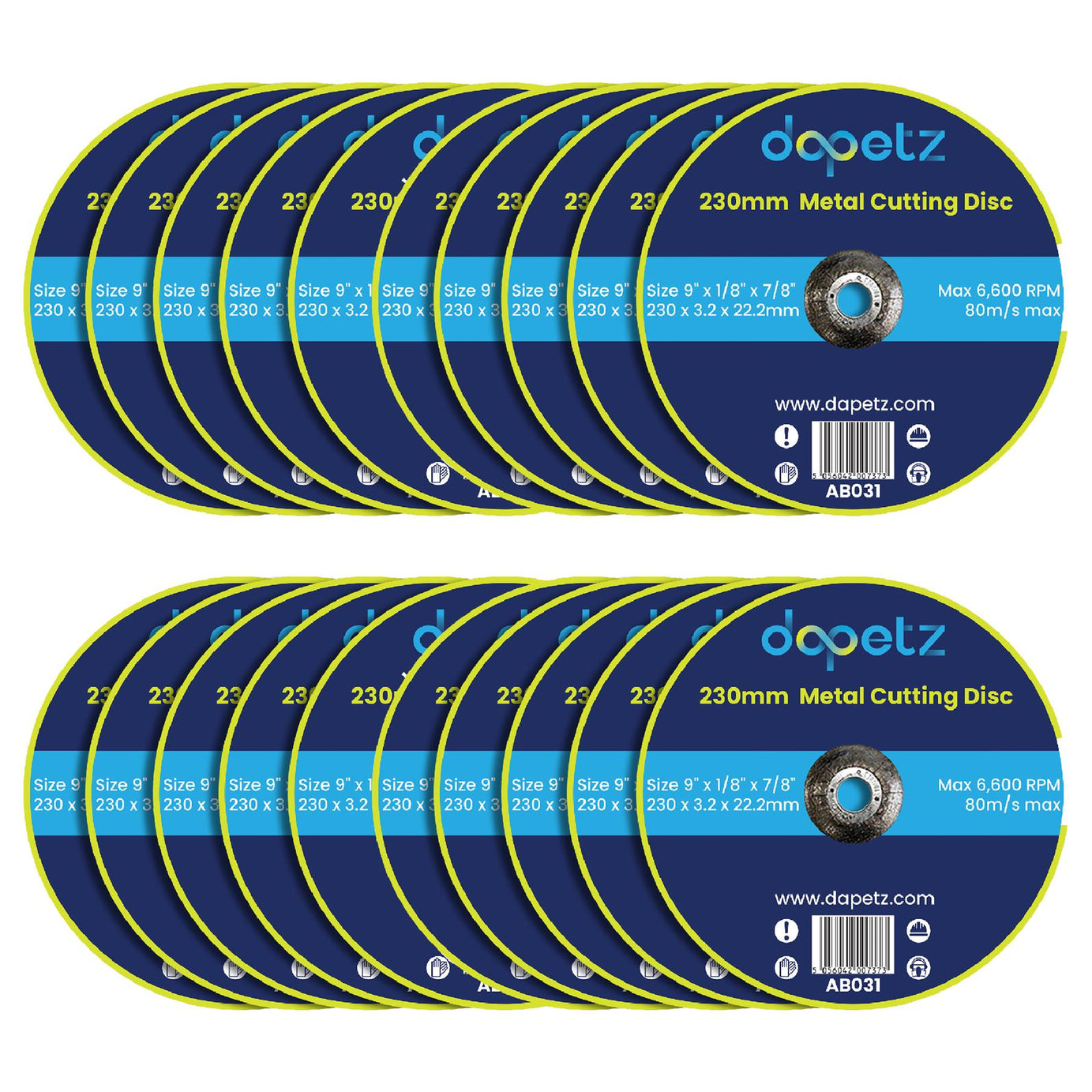 230mm ULTRA THIN METAL CUTTING BLADE DISC STEEL & STAINLESS ANGLE 50Pcs