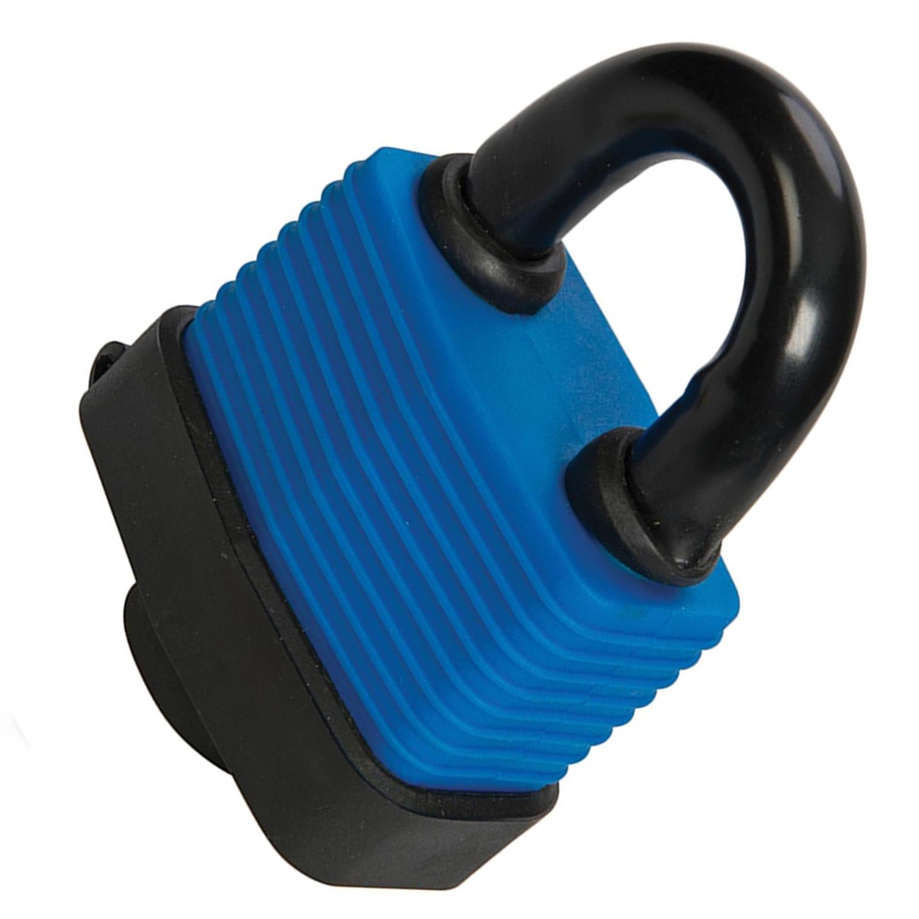 60mm Weather-Resistant Padlock Steel Body & Shackle With Rubber Coating