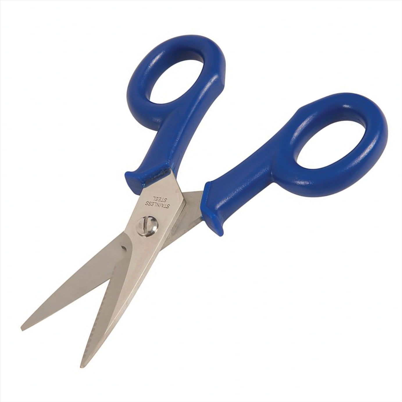Electricians Scissors 140mm With Serrated Lower Blade & Integrated Notch