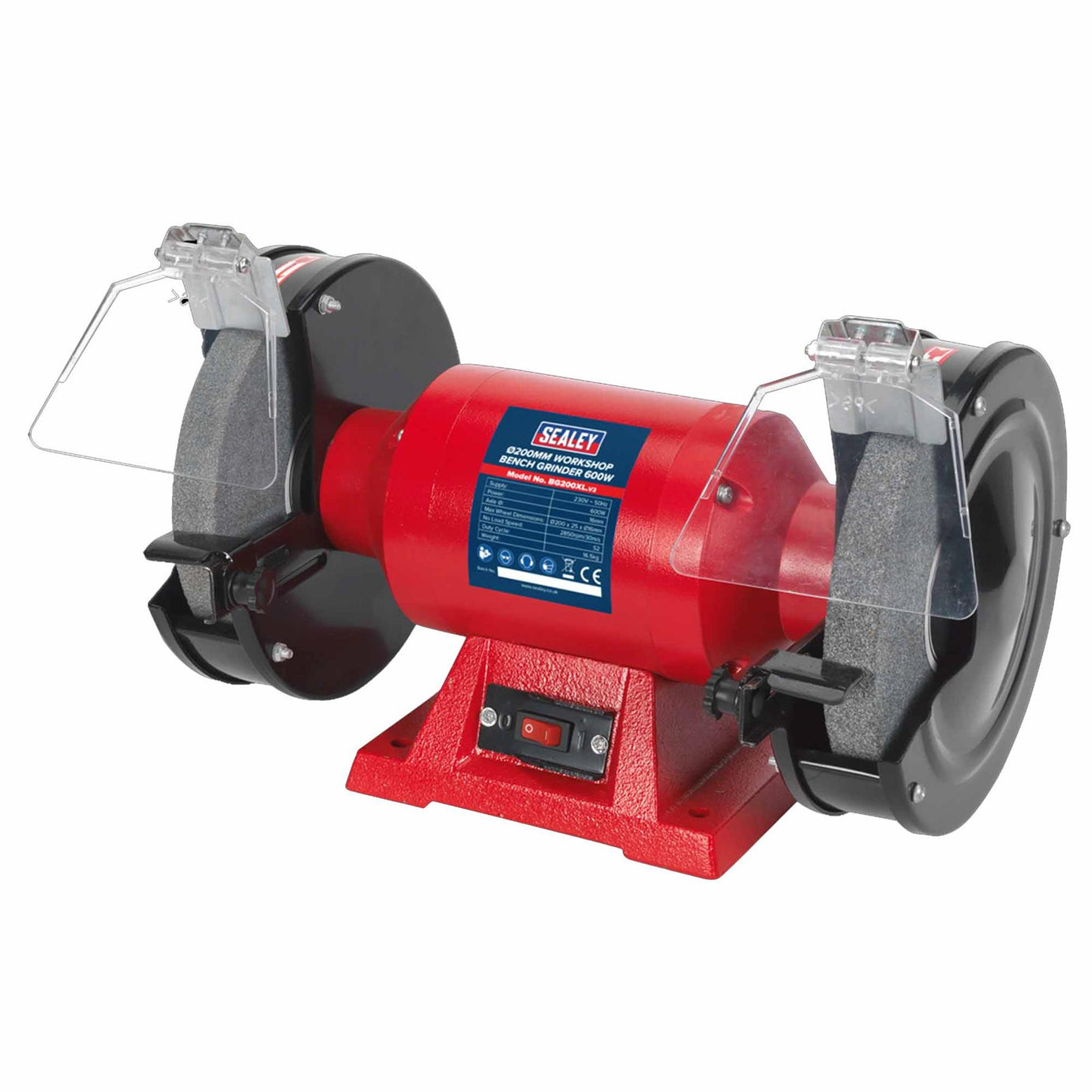 Sealey Bench Grinder Ø200mm 600W/230V Garage Workshop DIY