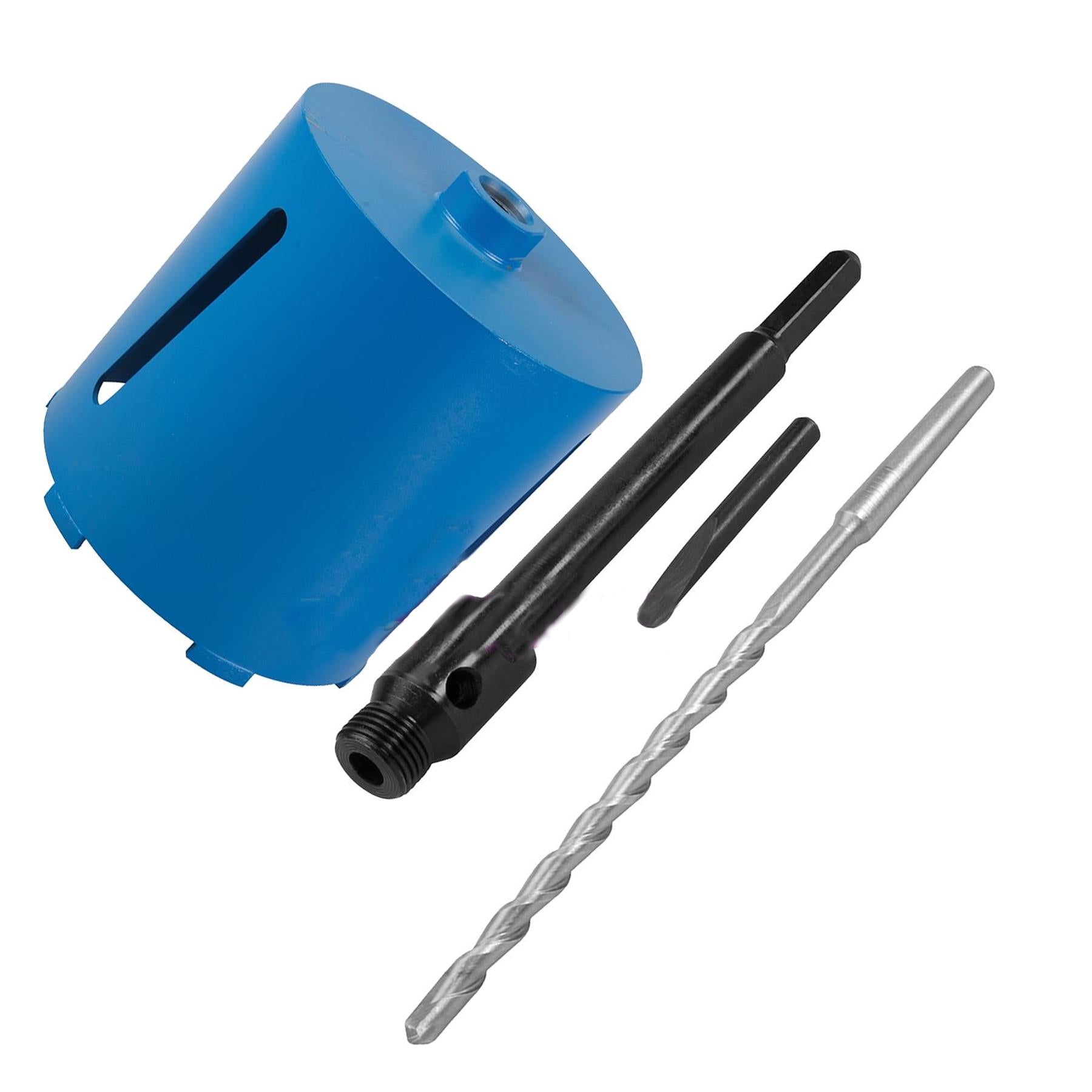New 152mm X 150mm Diamond Core Hole Saw With Hex Arbor & Pilot Hole Drill Brick