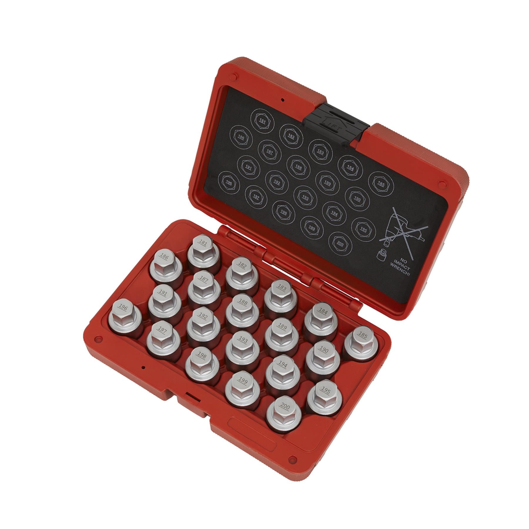 Sealey Locking Wheel Nut Key Set 20pc - Vauxhall-C - SX216