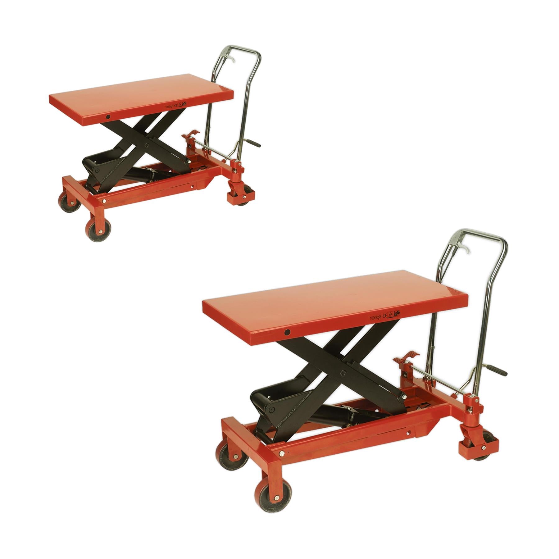 Sealey Hydraulic Platform Truck 1000kg With four composite wheels