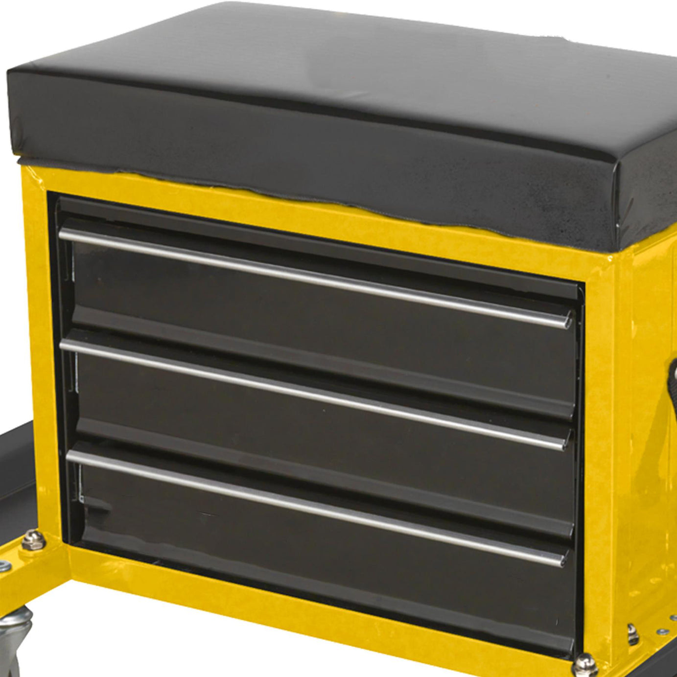 Sealey Mechanic's Utility Seat & Toolbox - Yellow