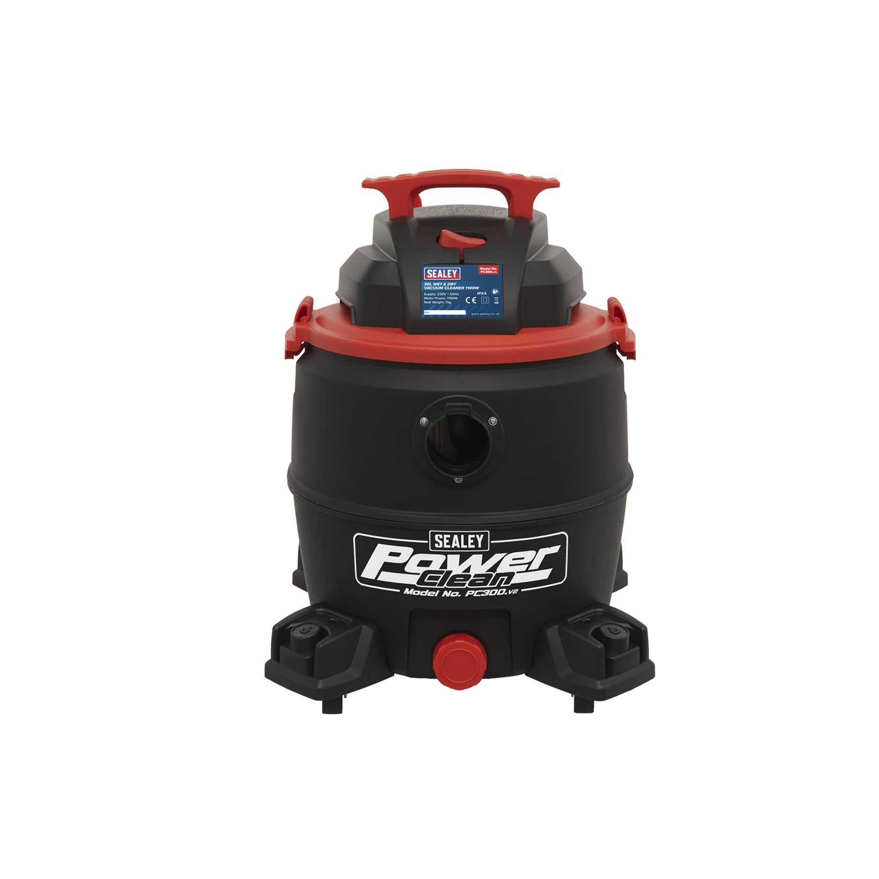 Sealey Vacuum Cleaner Wet & Dry 30L 1100W/230V