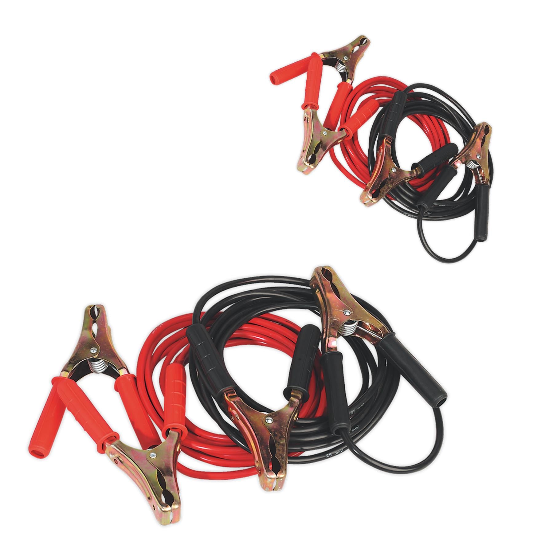 Sealey Booster Cables Heavy-Duty Clamps - 25mm x 5m Copper 600A